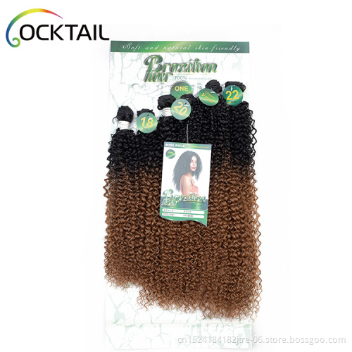 african soft synthetic afro kinky curly hair extension weave synthetic hair vendors, synthetic japanese fiber hair bulk